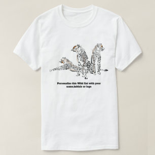 Skjortor för Cheetahvild kattvilda djur T Shirt