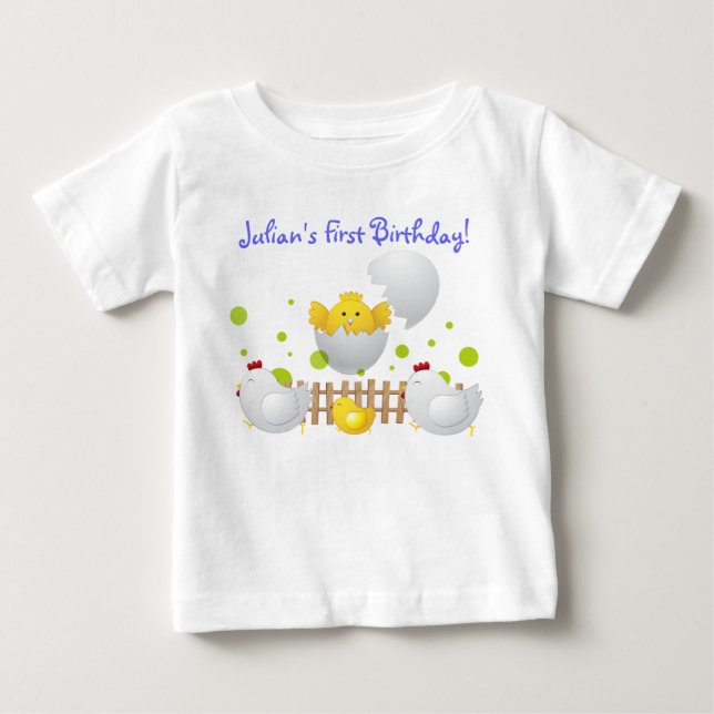 Skjortor för chickfödelsedagbaby T Tee (Framsida)