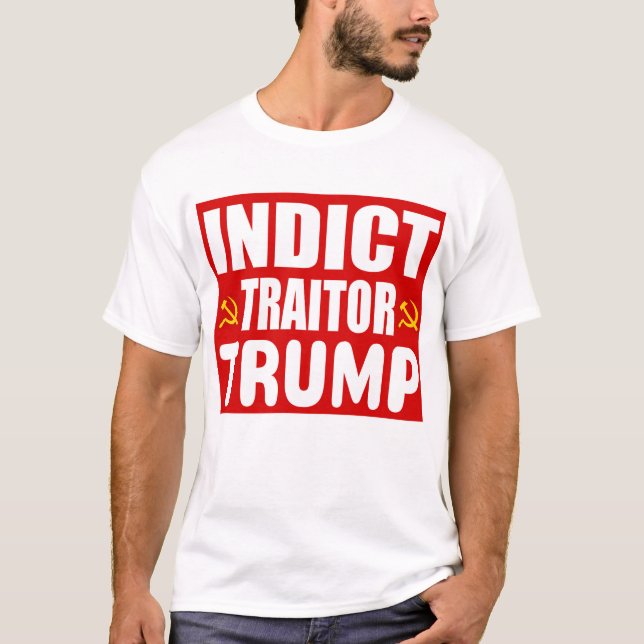 Skjortor för Donald Trump protest T Indict T Shirt (Framsida)