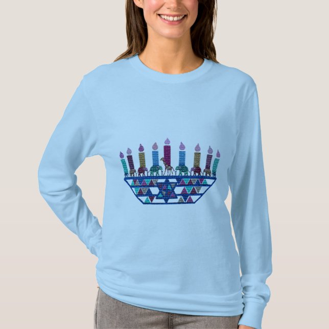 Skjortor för elefantstjärnamenora tee shirt (Framsida)