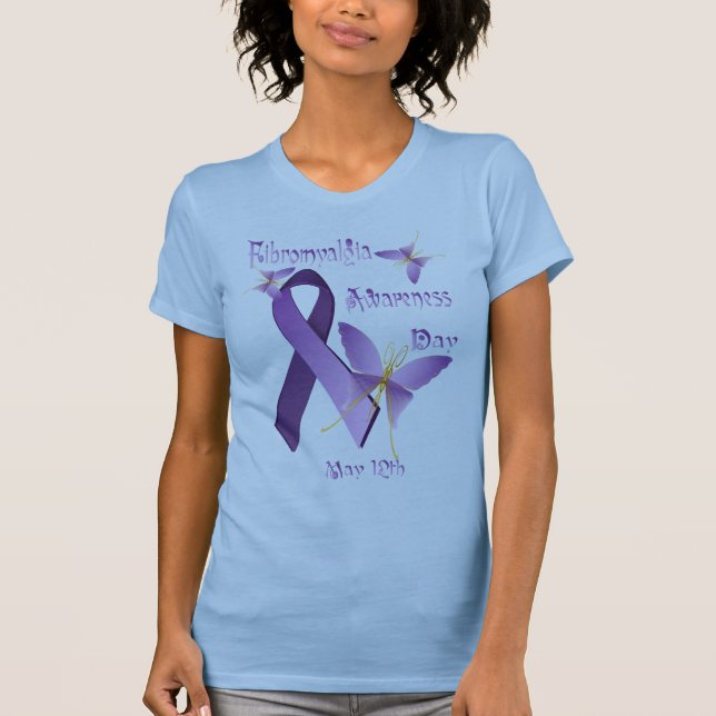 Skjortor för Fibromyalgiamedvetenhetdag T-shirt (Framsida)