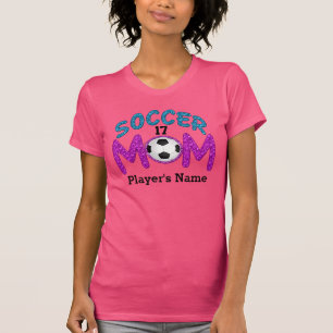 Skjortor för fotbollmamma T med spelare NAMN och Tee