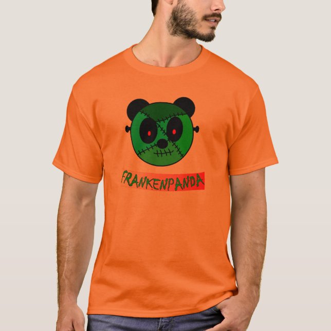 Skjortor för FRANKENPANDA Halloween Tee Shirt (Framsida)