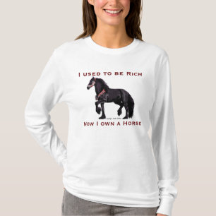 Skjortor för Friesianhästhumor T-shirt