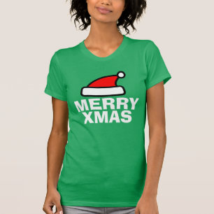 Skjortor för god jul t med jultomtenhatten t-shirt