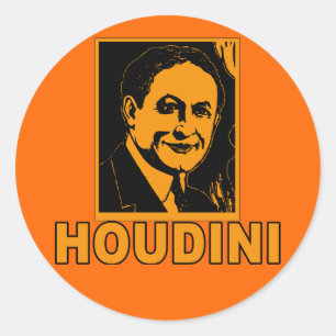 Skjortor för Harry Houdini affisch T, muggar, Runt Klistermärke