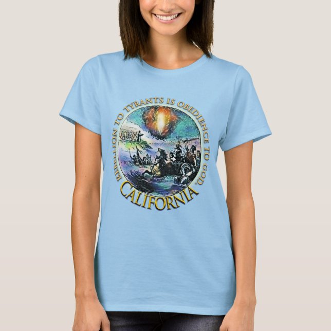 Skjortor för Kalifornien Teaparty Tee Shirt (Framsida)