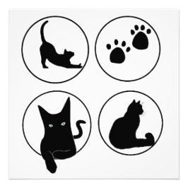 Skjortor för kattdesign, handflänsar fototryck