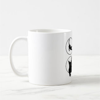 Skjortor för kattdesign, handflänsar kaffemugg