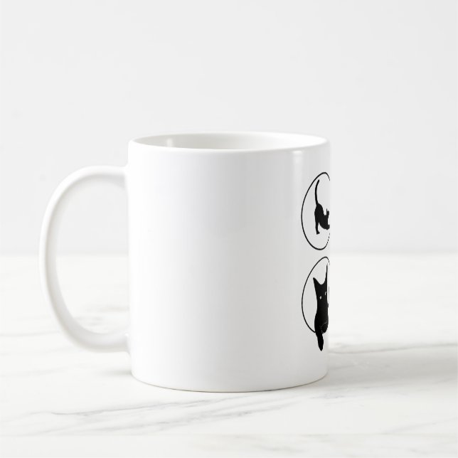 Skjortor för kattdesign, handflänsar kaffemugg (Vänster)