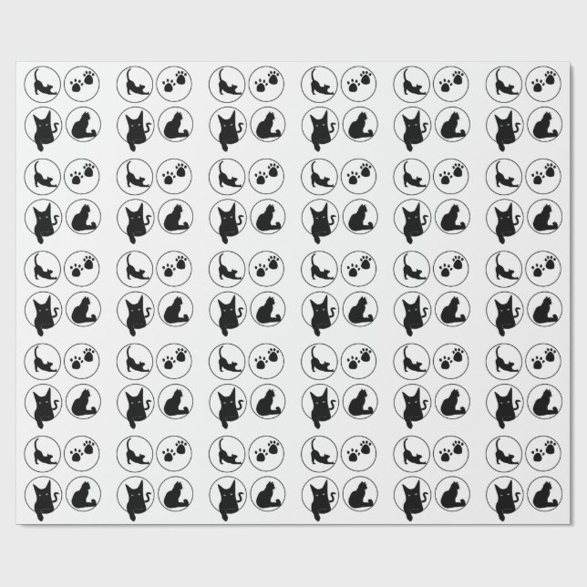 Skjortor för kattdesign, handflänsar presentpapper (Platt)