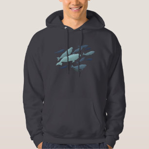 Skjortor för konst för val för BelugavalHoodie Sweatshirt Med Luva