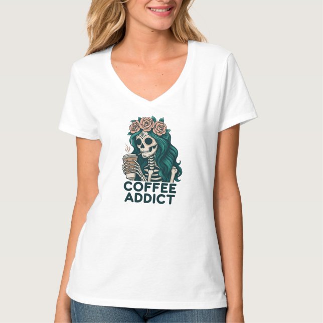 Skjortor för konstruktion av tjockkaffe älskare t shirt (Framsida)