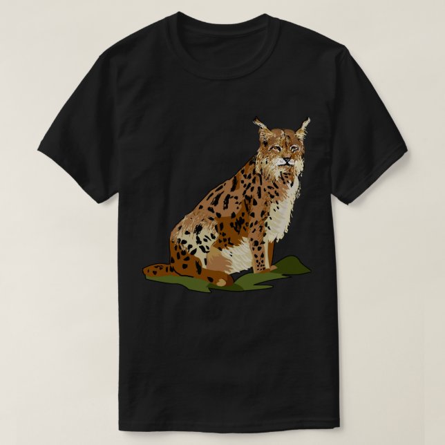 Skjortor för lodjurvild kattvilda djur T Shirt (Design framsida)