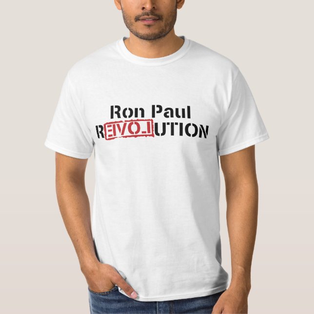 Skjortor för Ron Paul revolution T Tee Shirt (Framsida)