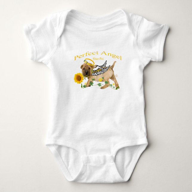 Skjortor för Shar-pei ängelbaby Tee Shirt (Framsida)
