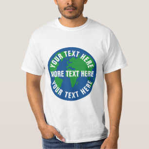 Skjortor för sparaplanetjord t med beställnings- shirt