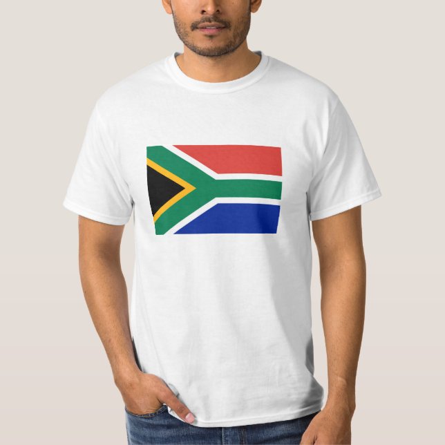 Skjortor för Sydafrika flagga T Tee (Framsida)