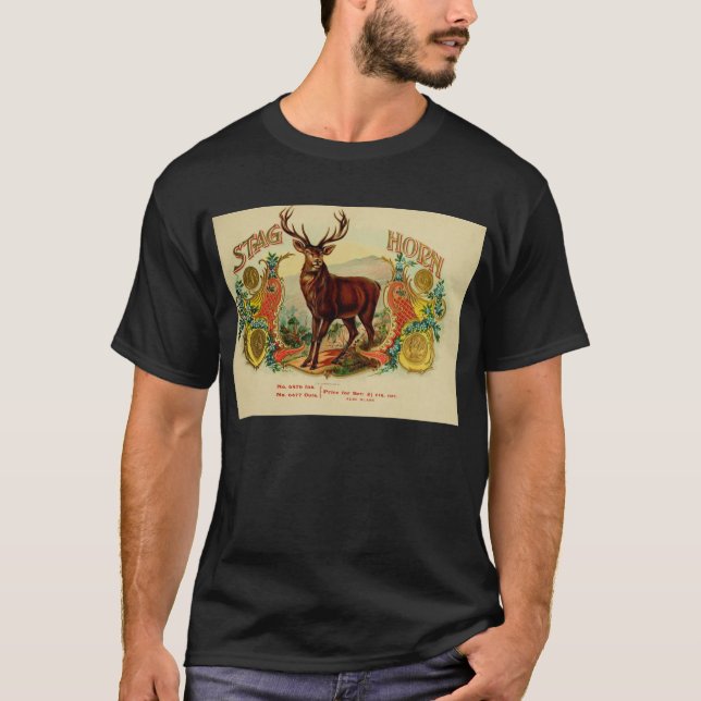 Skjortor för vintagecigarretikett tee shirt (Framsida)
