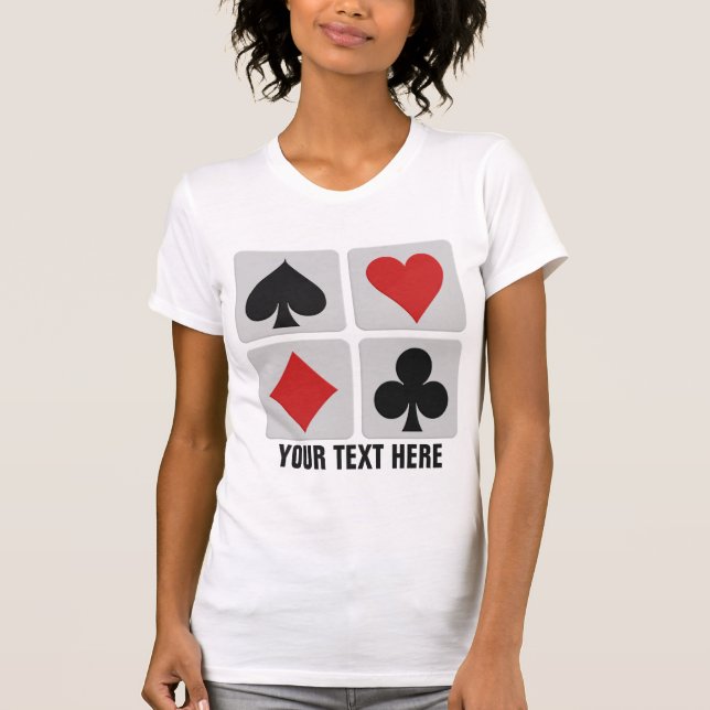 Skjortor & jackor för kortspelare beställnings- tee shirt (Framsida)