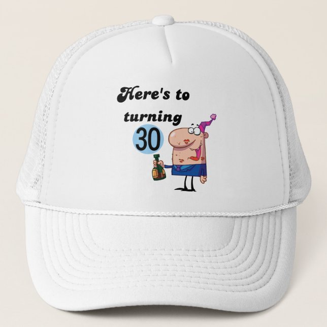 Skjortor och gåvor för 30 födelsedagsdagar truckerkeps (Framsida)