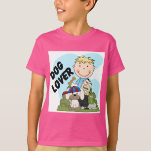 Skjortor och gåvor för pojke T för hund älskare T-shirt