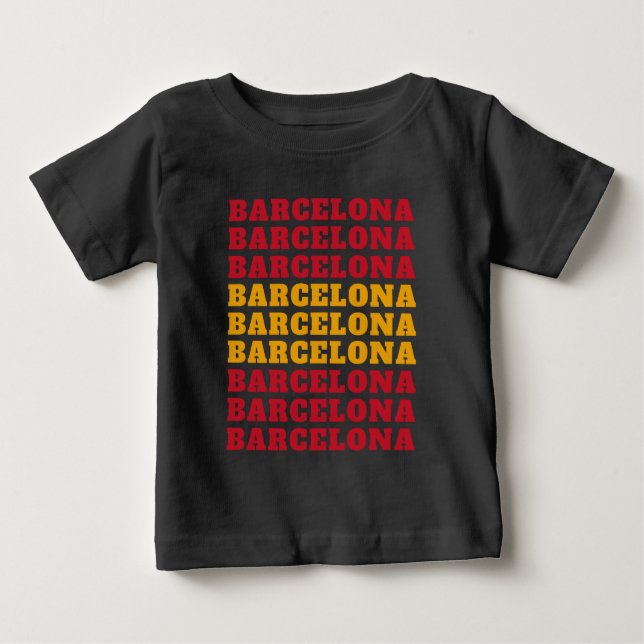 Skjortor och jacka i Barcelona Spanien Tee (Framsida)