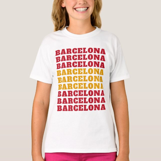 Skjortor och jacka i Barcelona Spanien Tee Shirt (Framsida)