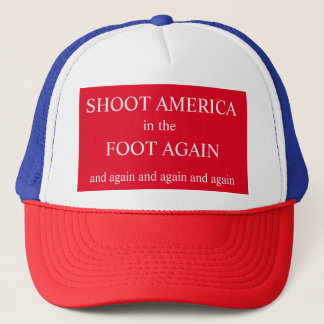 Skjut Amerika i foten igen, patriotiskt hatt Keps