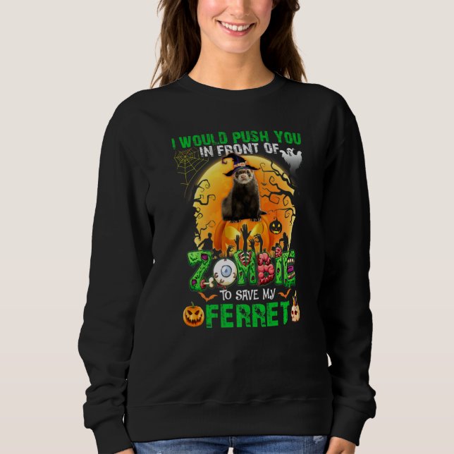 Skjut dig framför Zombies till Spara min färja. T Shirt (Framsida)