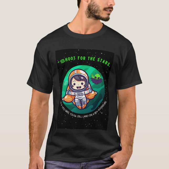 SKJUT EFTER STJÄRNORNA, ASTRONAUT  T SHIRT (Framsida)