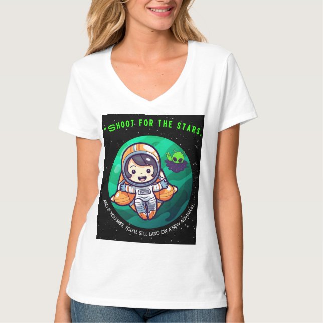 SKJUT EFTER STJÄRNORNA, ASTRONAUT  T SHIRT (Framsida)