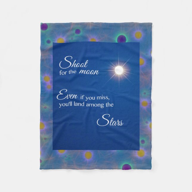 Skjut för Måne Fleecefilt (Framsidan)