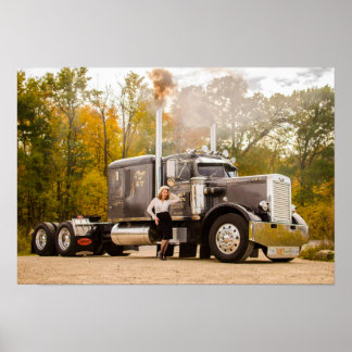Skjut första fotots rökare Peterbilt Poster