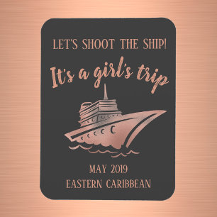 Skjut Frakt Cruise Group Girl's Ro Guld Magnet