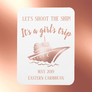 Skjut Frakt Cruise Group Girl's Ro Guld Magnet