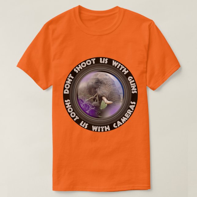 Skjut inte oss Elephant Bull T Shirt (Design framsida)
