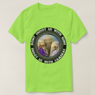 Skjut inte oss Elephant-familjen T Shirt