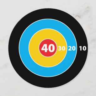 Skjut! Måljägare 40:e födelsedagsinbjudan Inbjudningar