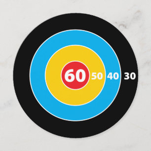 Skjut! Måljägare 60:e födelsedagsinbjudan Inbjudningar