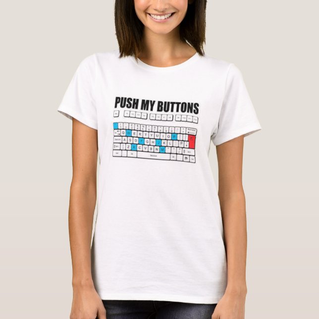 Skjut mitt knäppas T-tröja Tee Shirt (Framsida)
