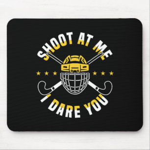 Skjut På Mig Jag Utmanar Dig Landhockeyspelare Musmatta