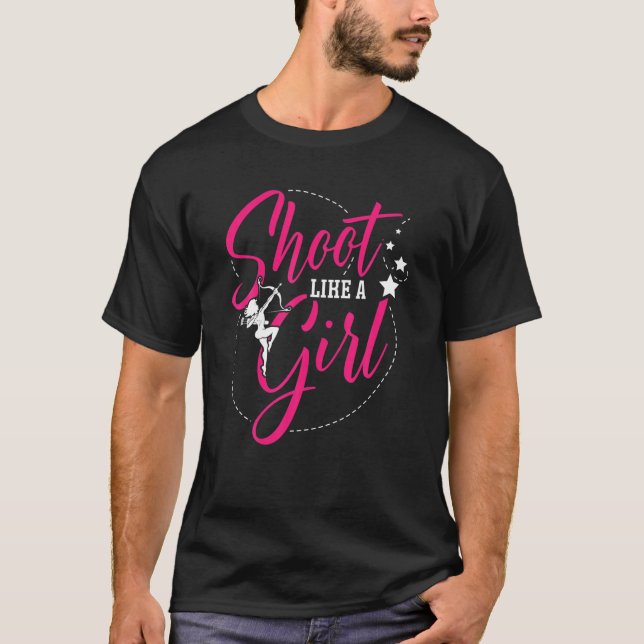 Skjut som en flicka för en Archer-funny arkitektur T Shirt (Framsida)
