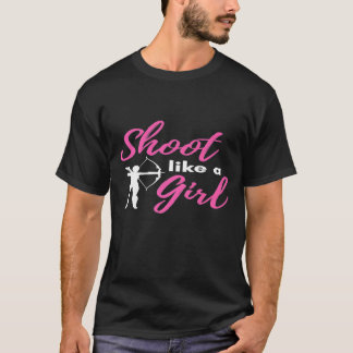 Skjut som en flickgrafik för flickor t shirt