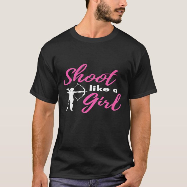 Skjut som en flickgrafik för flickor t shirt (Framsida)