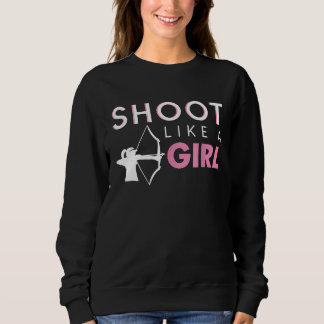 Skjut Som En Tjej Bågskytteam Båge Pil T Shirt