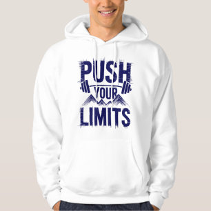 Skjut Upp dina Gränser Högenergisk Gym Motivation  Hoodie