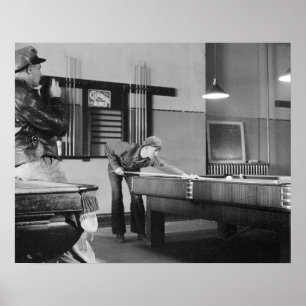 Skjuta bassängen, 1940. Vintagefoto Poster