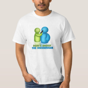 Skjuta inte budbärare t shirt