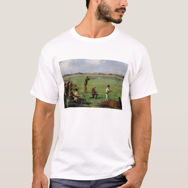 Skjuta (olja på papper) t-shirt (Framsida)